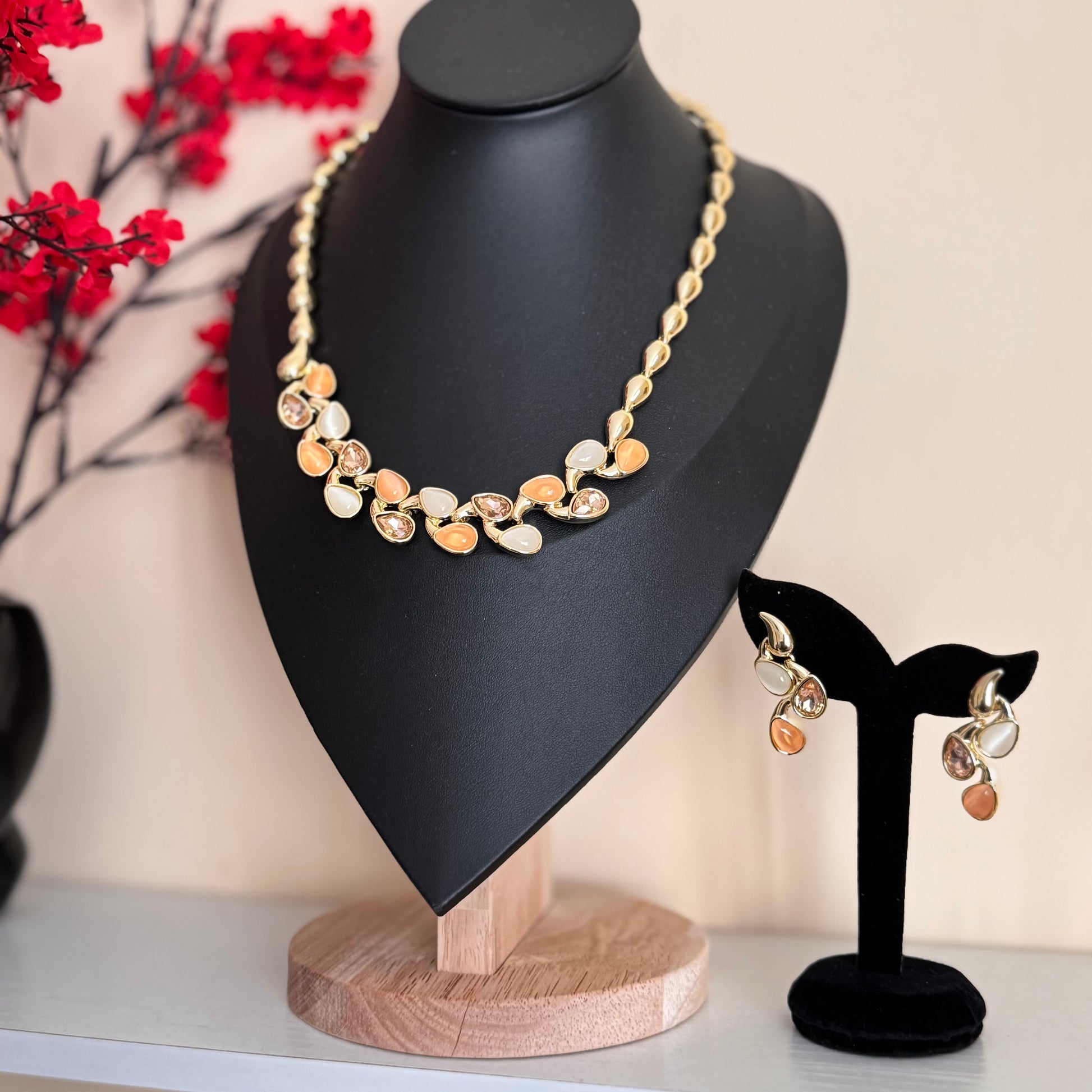18K Gold Plated Bold Coin Pendant Set