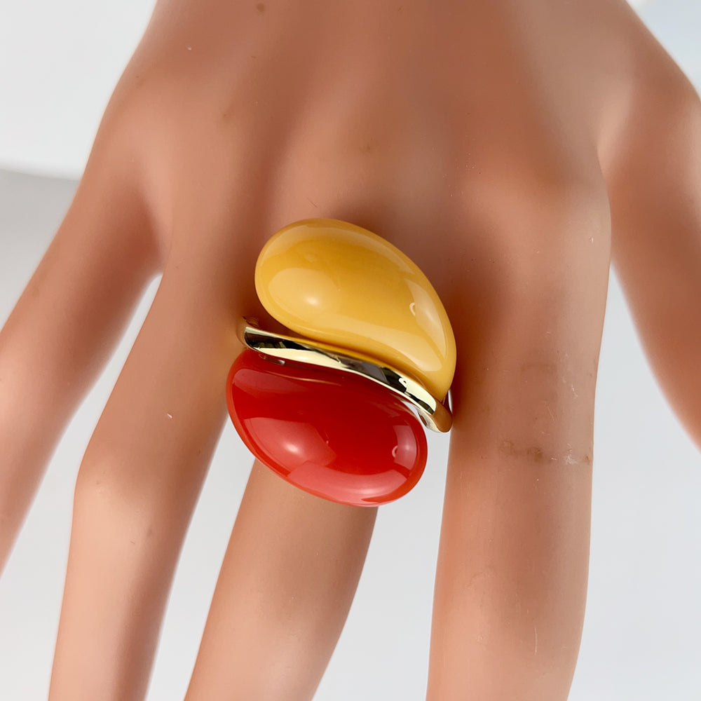 Adjustable Wave Ring – Gold Plated Unique Everyday Jewelery