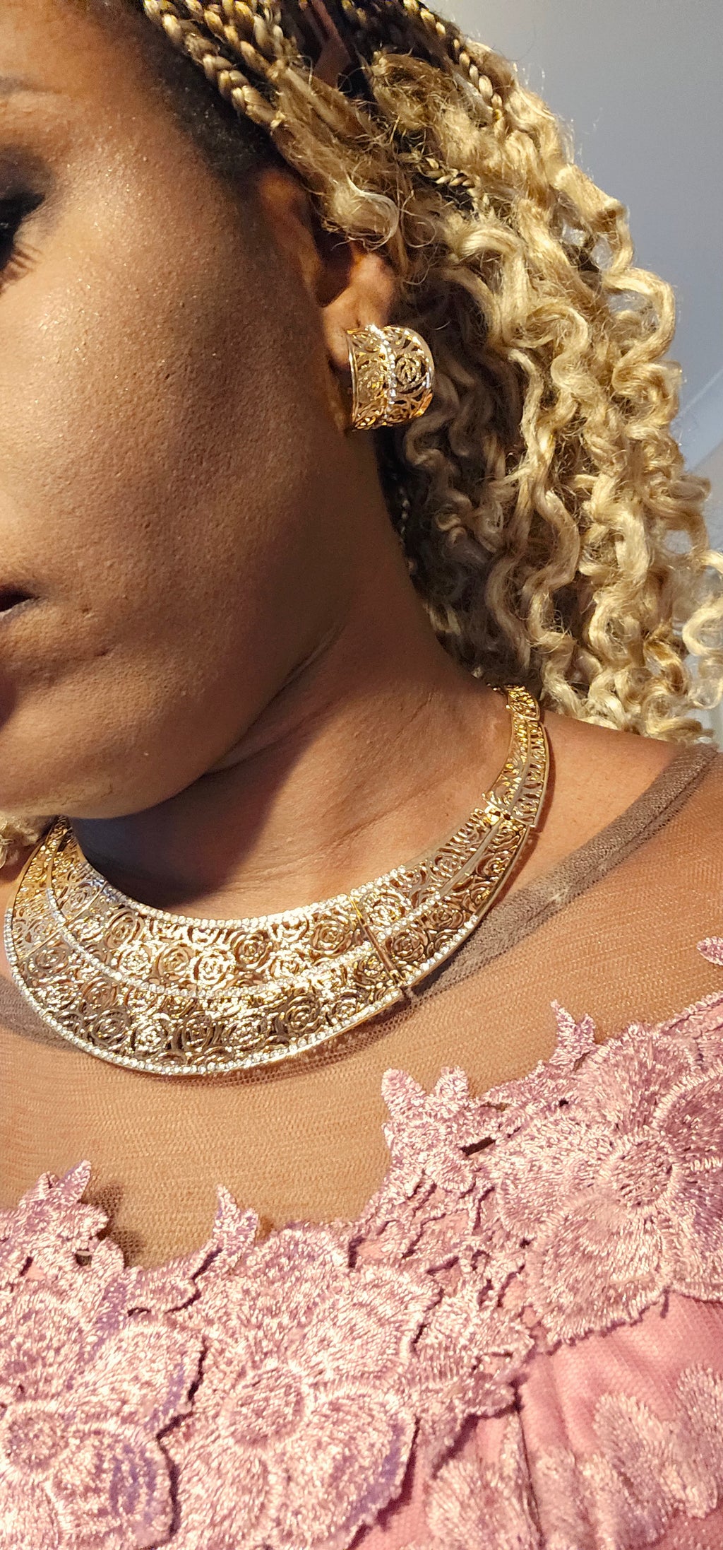 18K Gold-Plated Mother of the Bride Jewelry Set