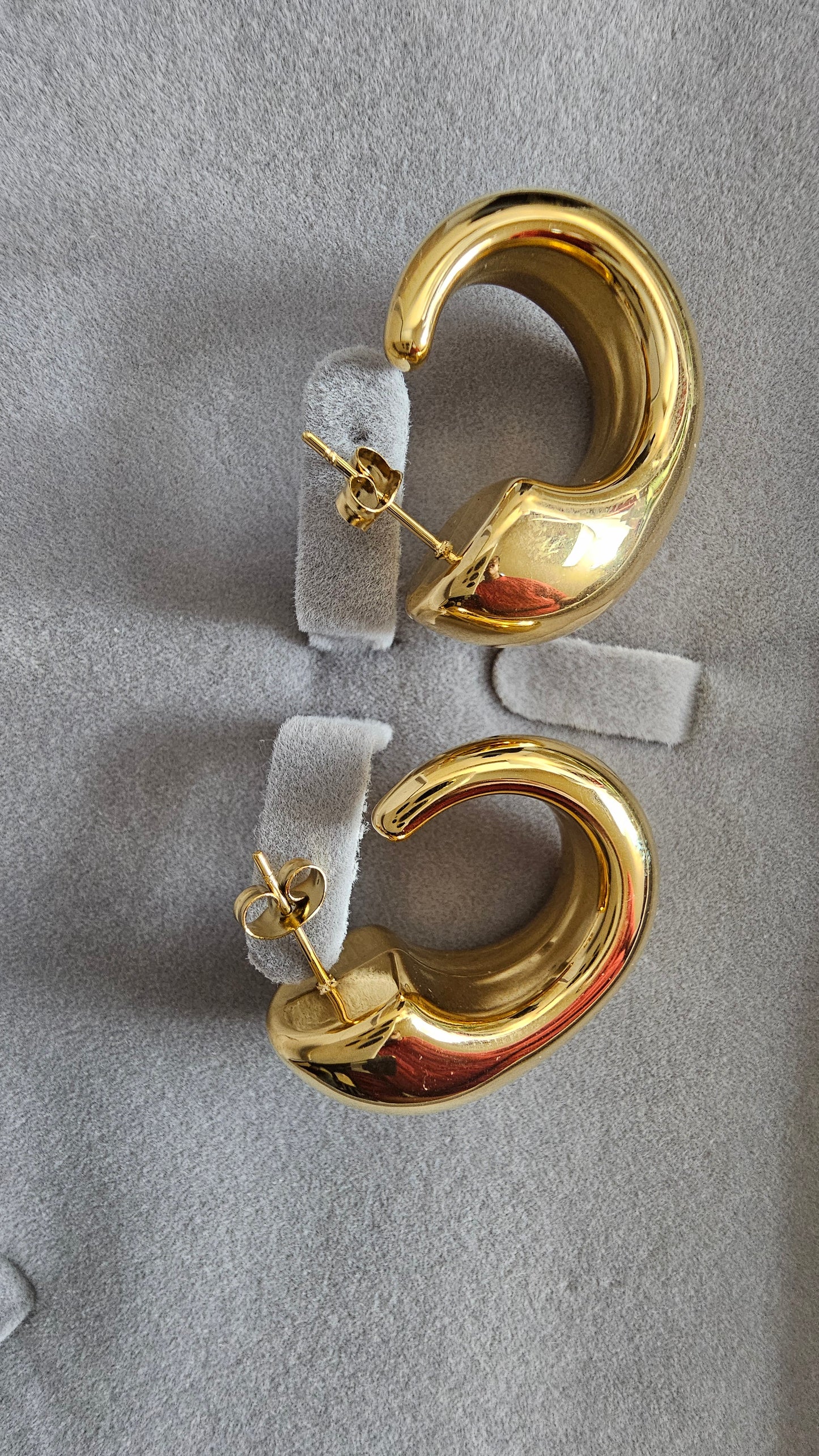 18K Gold-Plated Chunky Hoops