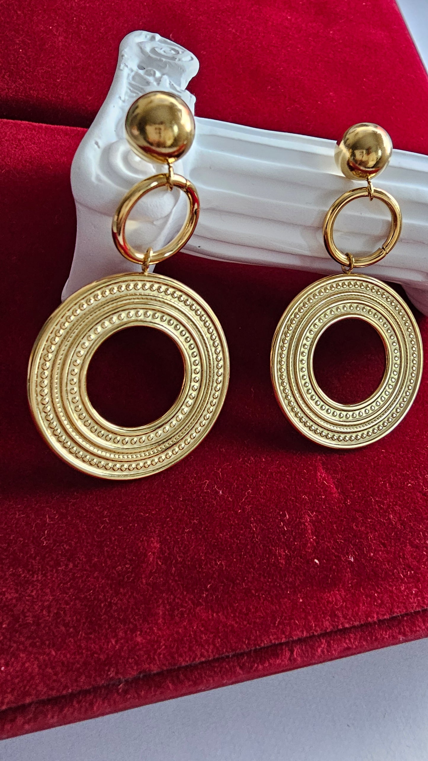 18K Gold-Plated Double Hoop Earrings