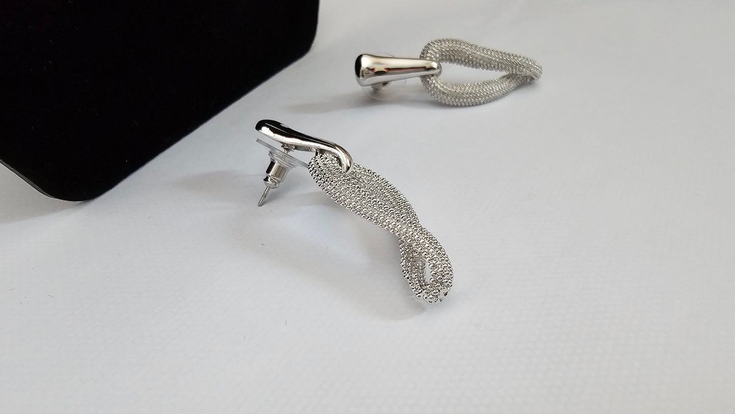 Luxury Gold Rope and Silver Statement Earrings for Women – Non-Tarnish Jewelry