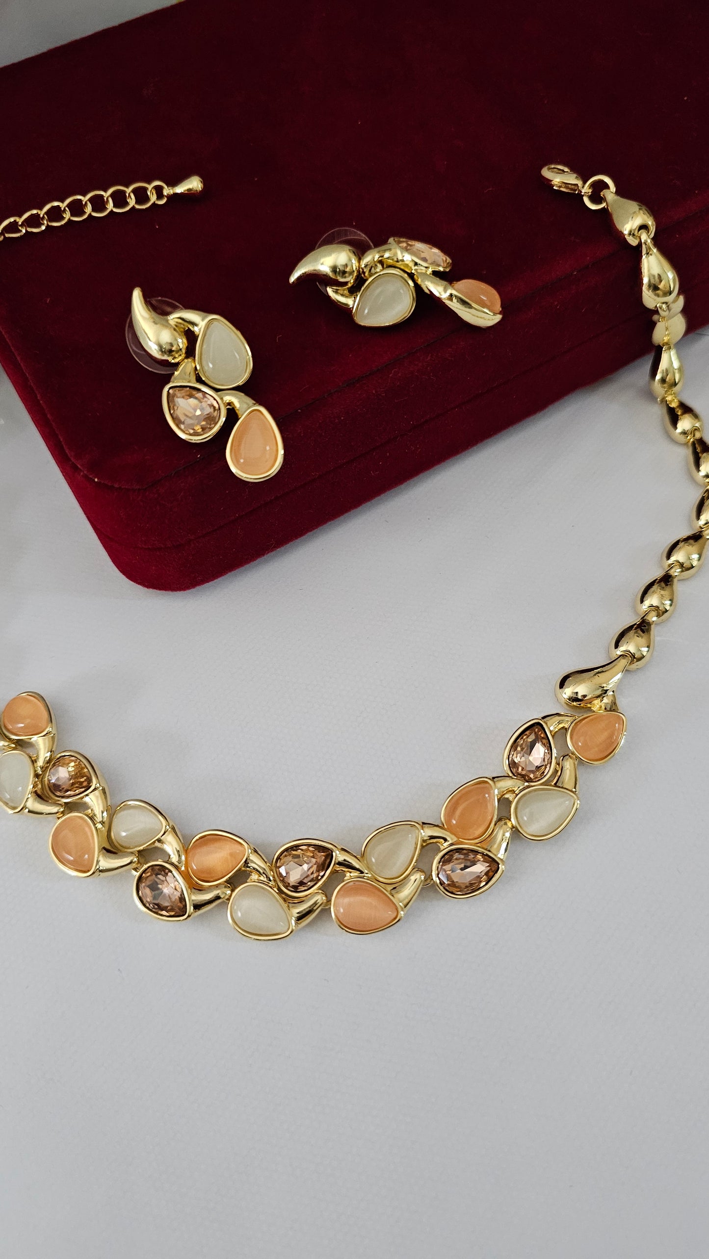 18K Gold-Plated Herringbone Set
