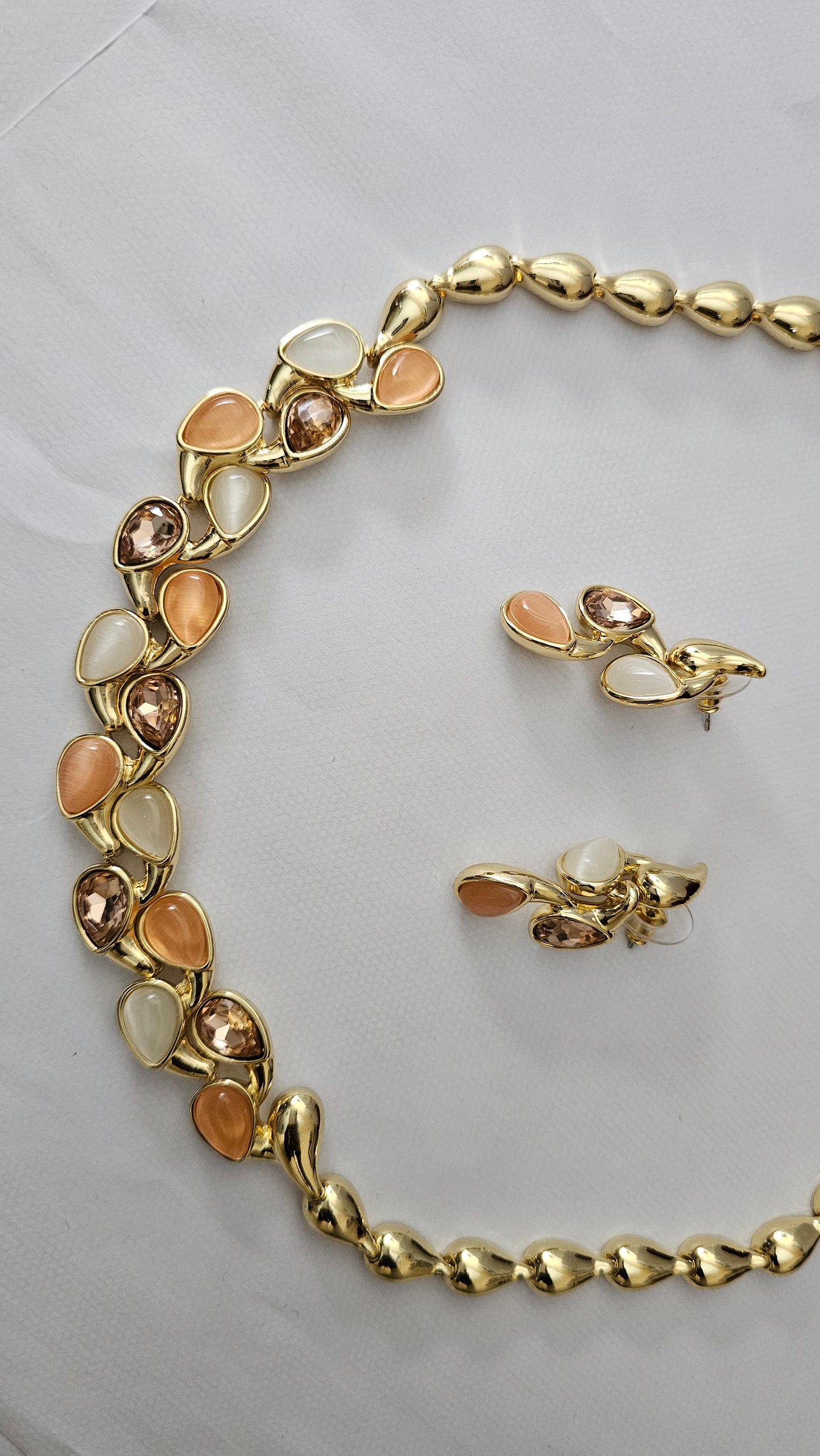 18K Gold-Plated Herringbone Set