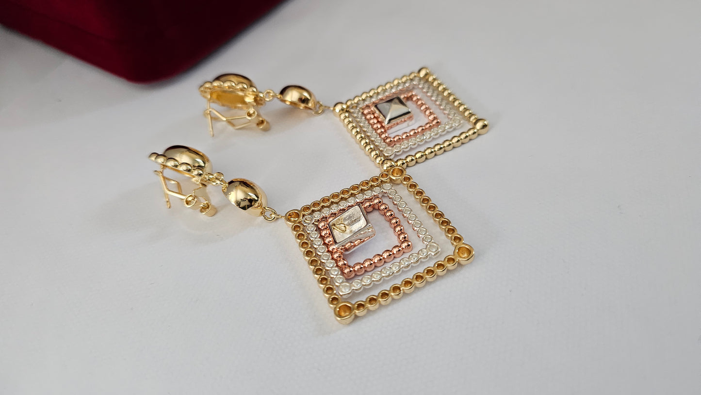 Elegant 18K Gold-Plated Pearl Drop Earrings