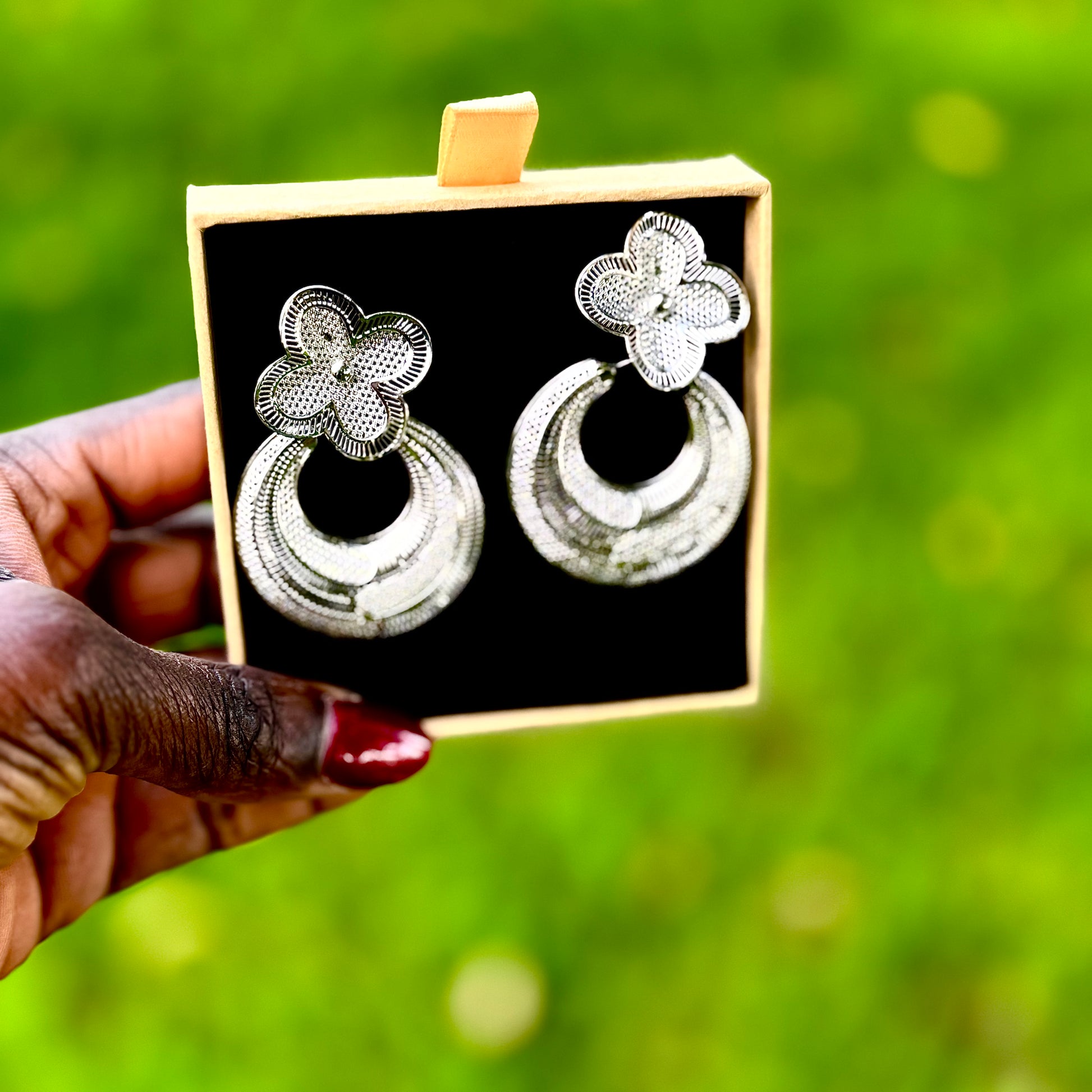 18K Gold-Plated Crossover Statement Earrings