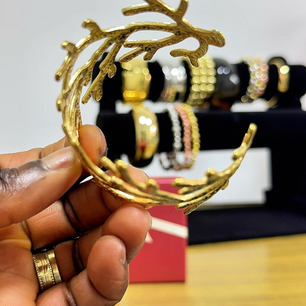 Stackable Gold Bracelets | Trendy Layering Jewellery Set