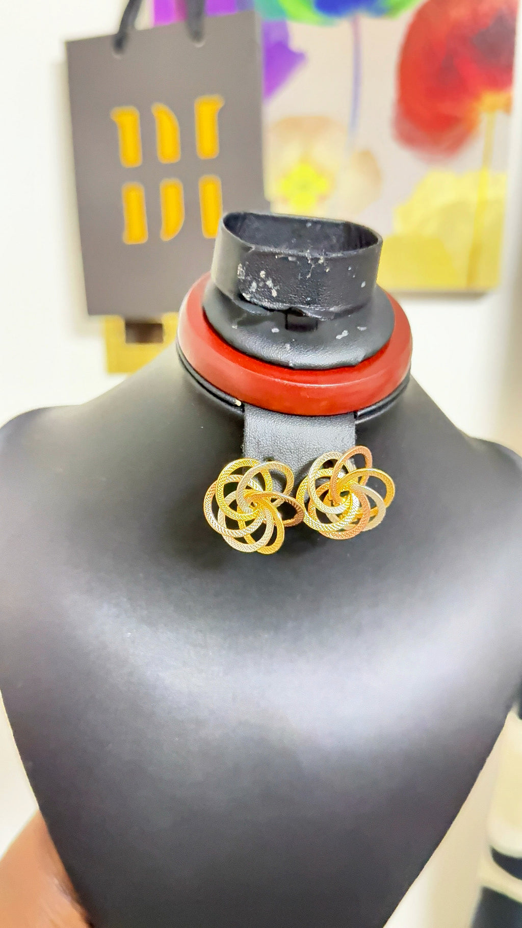 3-toned Classic Titanium Earrings
