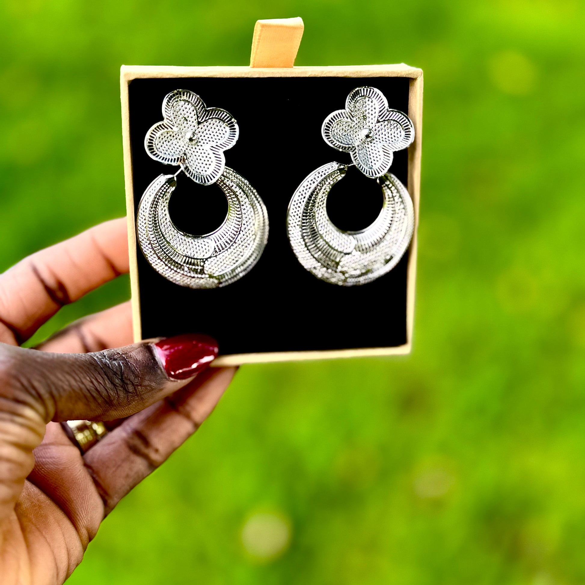 18K Gold-Plated Crossover Statement Earrings