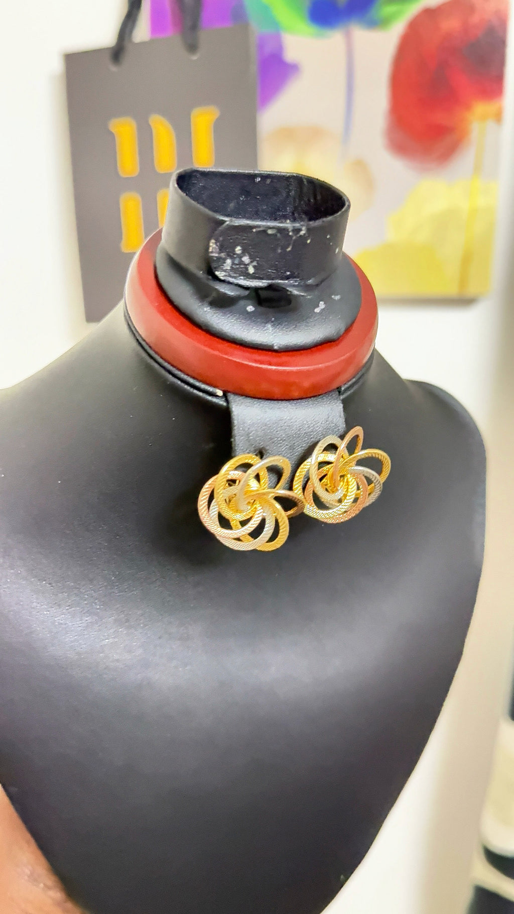 3-toned Classic Titanium Earrings