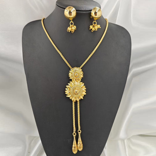 18K Gold-Plated Classic Pearl Pendant Set