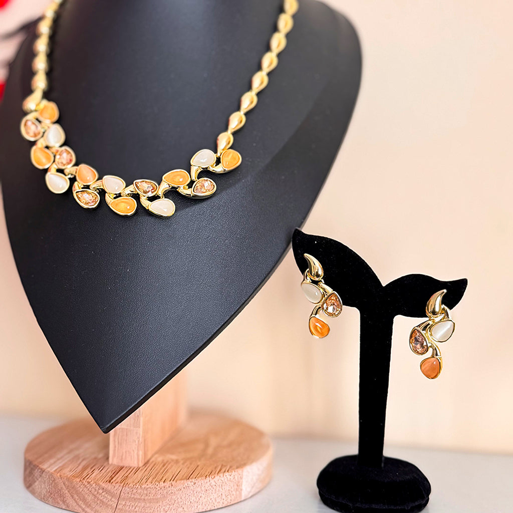 18K Gold Plated Bold Coin Pendant Set