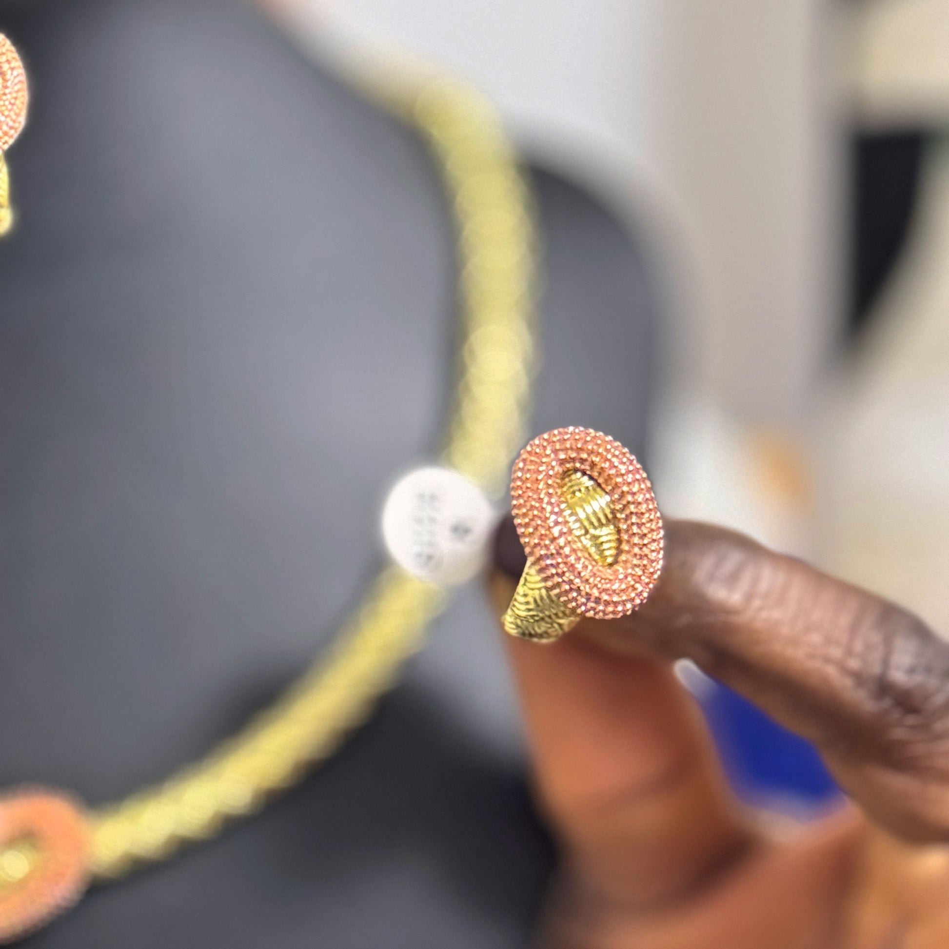 18K Gold Interlocked Pendant & Earrings Set