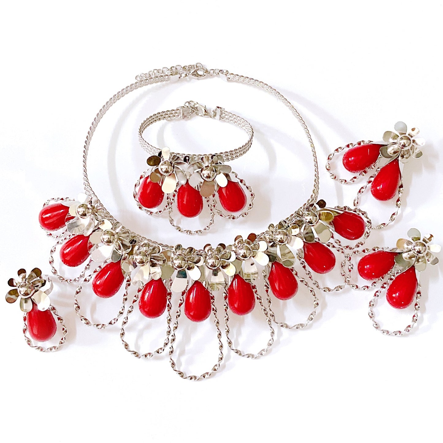 Royal Red Beads 18K Gold-Plated Nigerian Owambe Jewelry Set