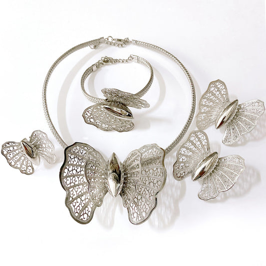 Silver Butterfly Luxury Nigerian Party Set