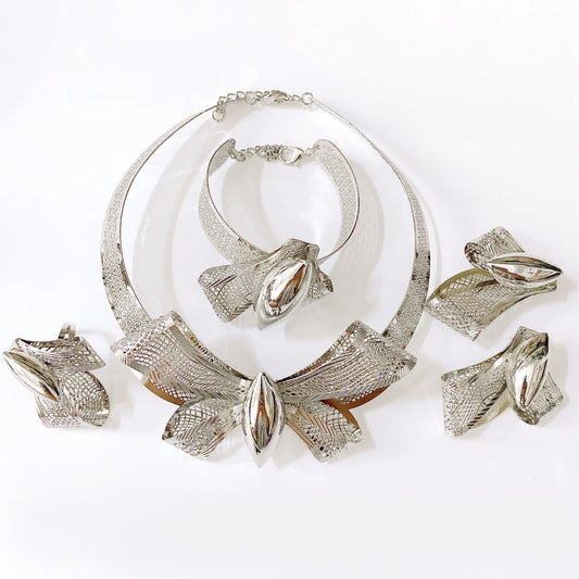 Stainless Stainless Silver Classic Party Jewelry Set