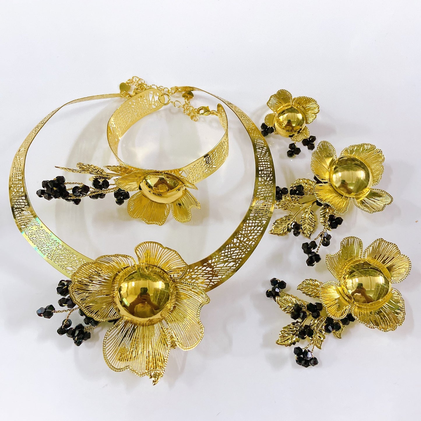 Royal 18K Gold-Plated Nigerian Owambe Jewelry Set
