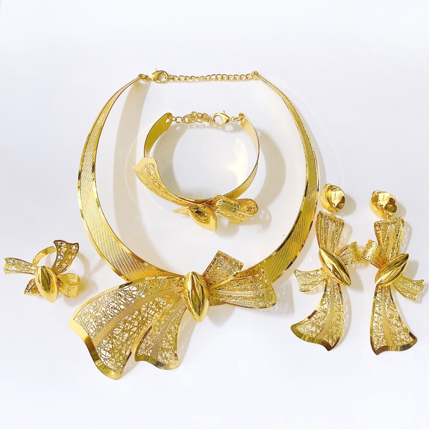 18K Gold-Plated Multi-Layered Owambe Jewelry Set