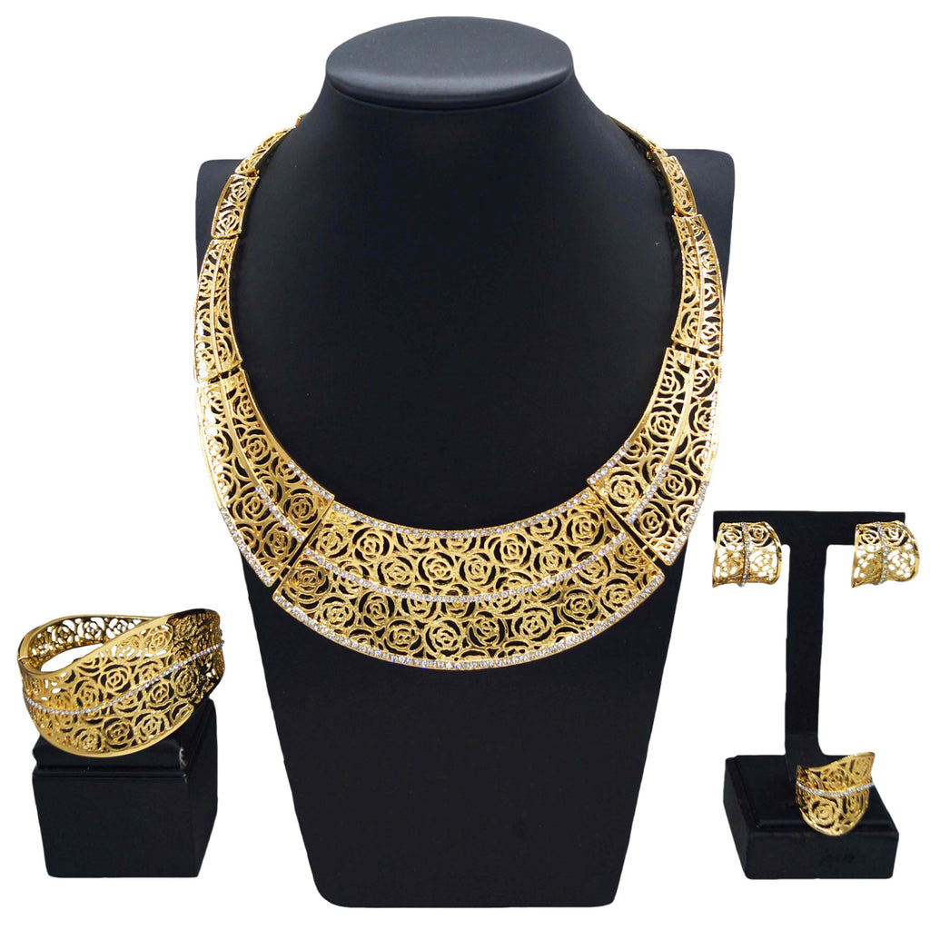 18K Gold-Plated Mother of the Bride Jewelry Set