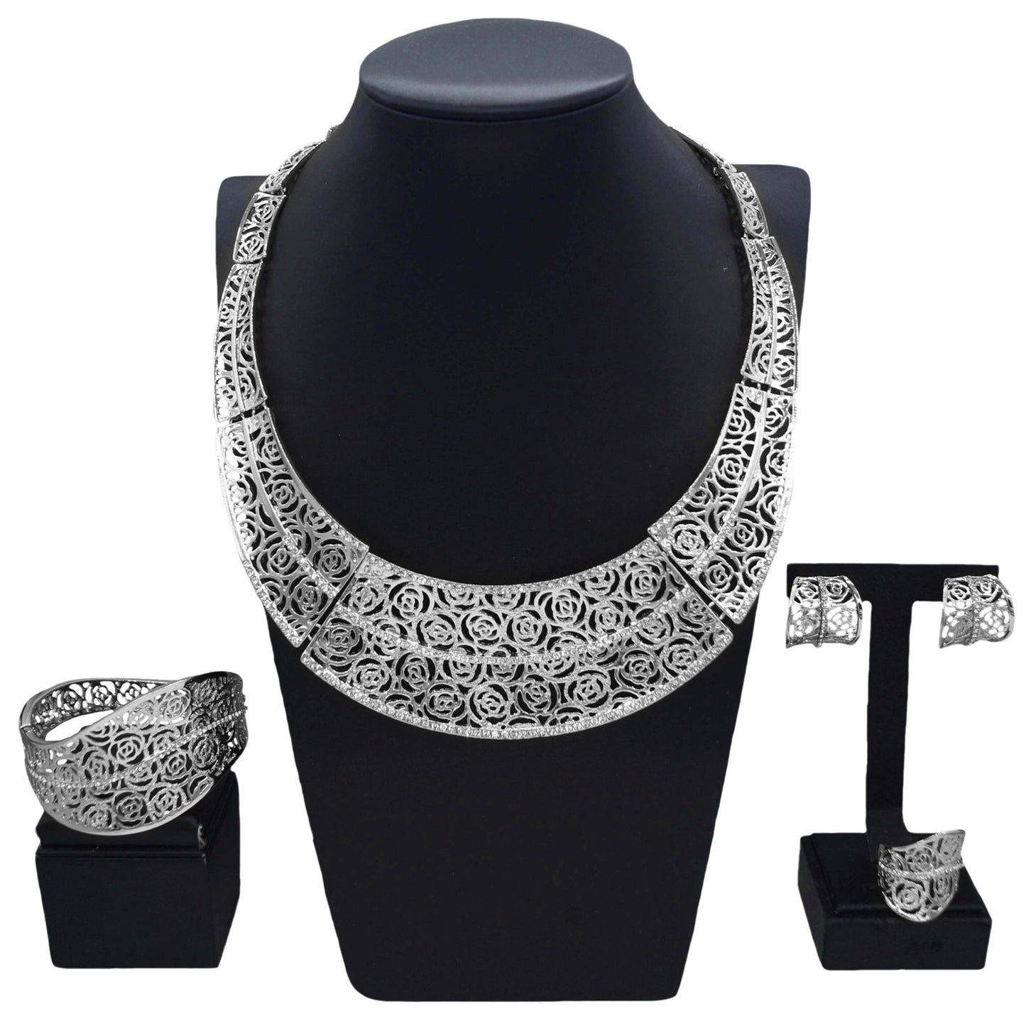 18K Gold-Plated Mother of the Bride Jewelry Set