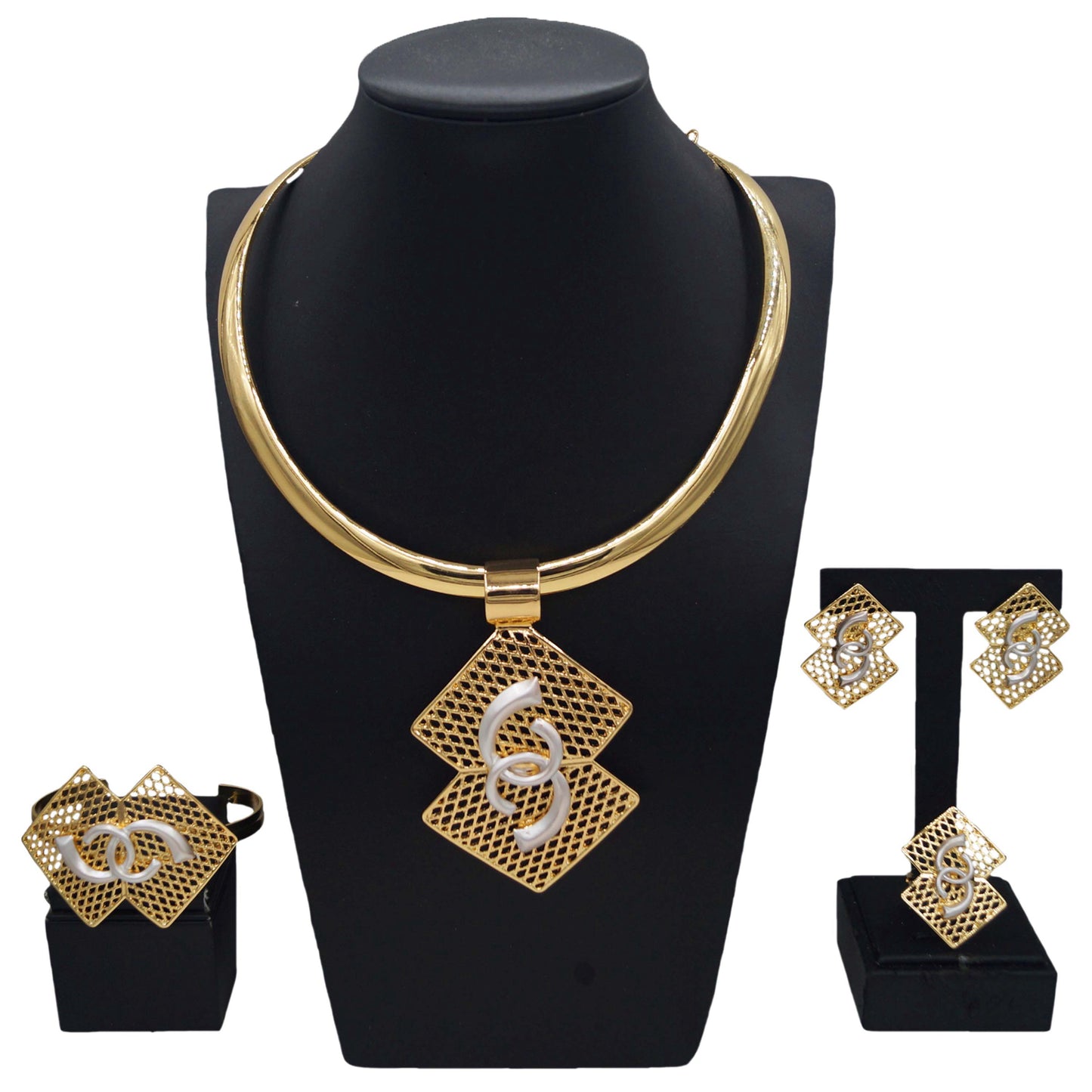 18K Gold-Plated African Princess Jewelry Set