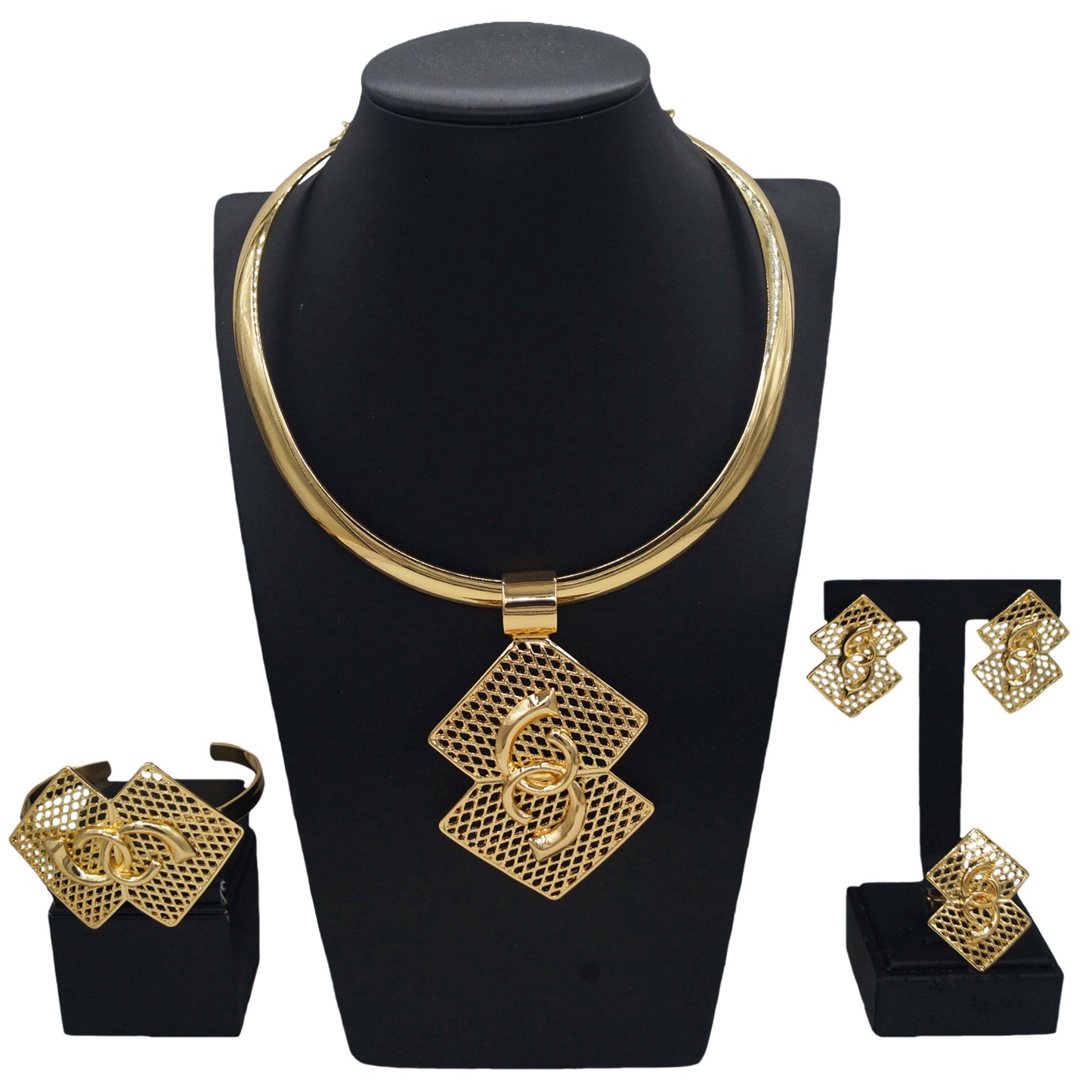 18K Gold-Plated African Princess Jewelry Set