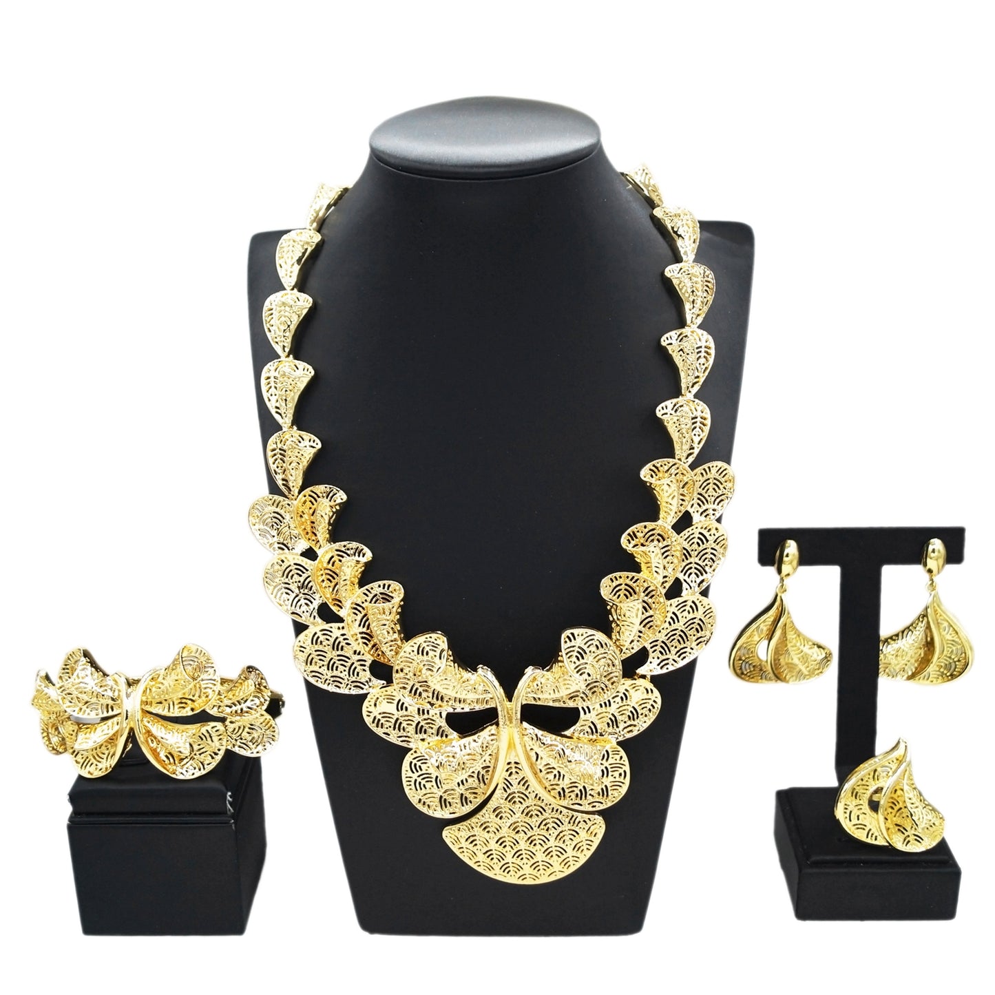 18K Gold-Plated Elegant Aso-Ebi Jewelry Set