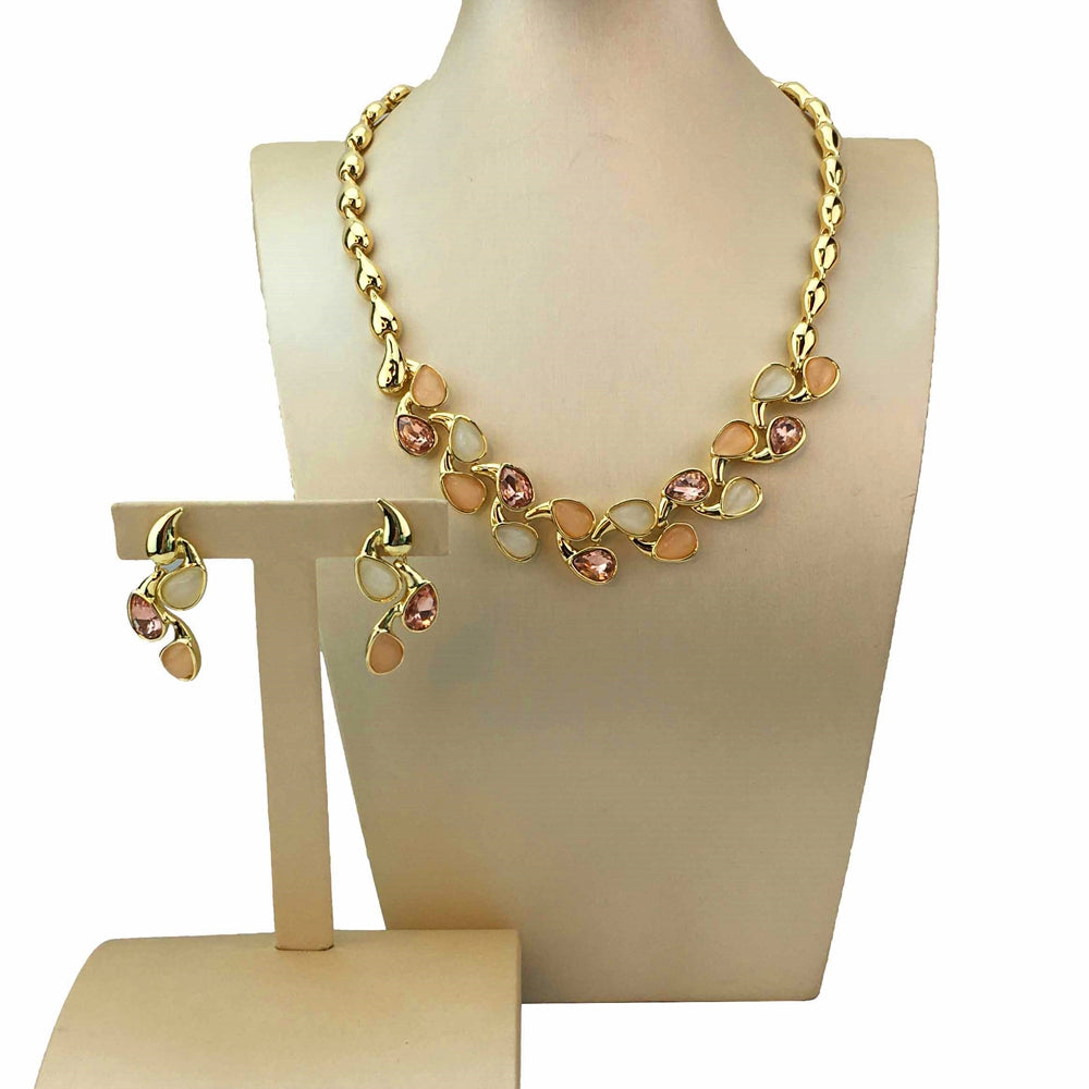 18K Gold-Plated Herringbone Set