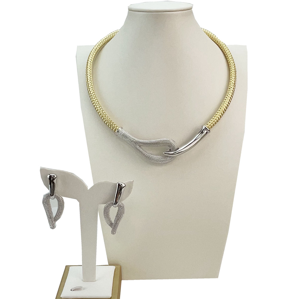 Luxury Gold Rope and Silver Statement Earrings for Women – Non-Tarnish Jewelry
