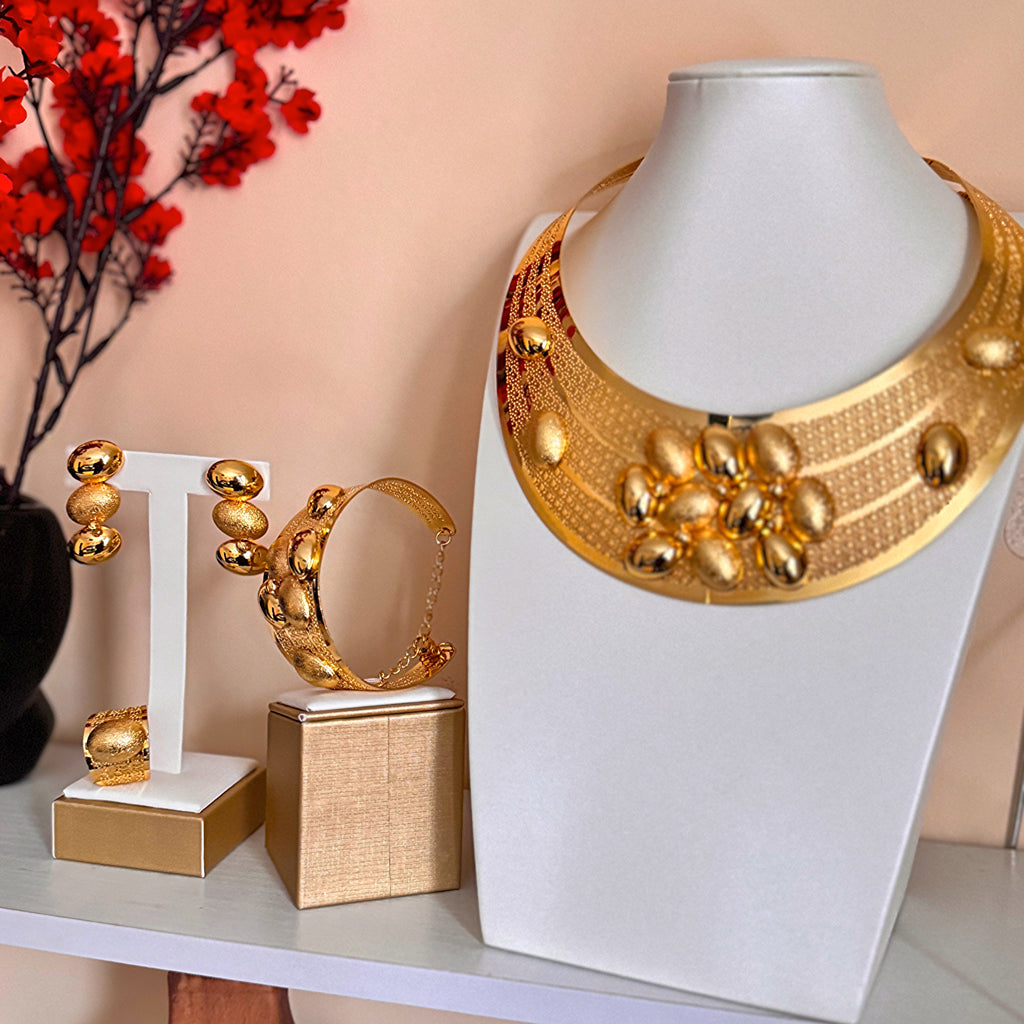 18K Gold-Plated Bold Party Set
