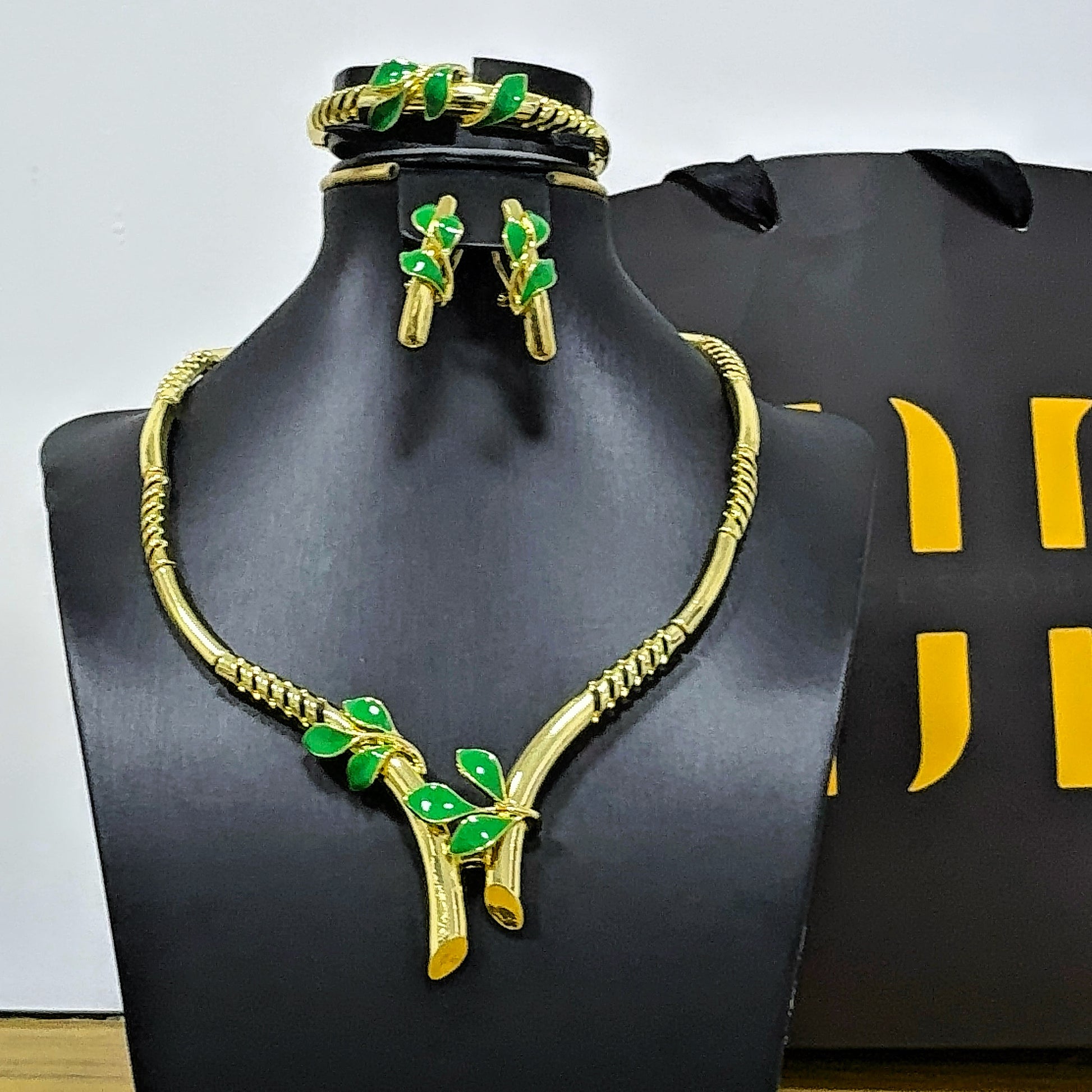 Royal 18K Gold-Plated Nigerian Owambe Jewelry Set