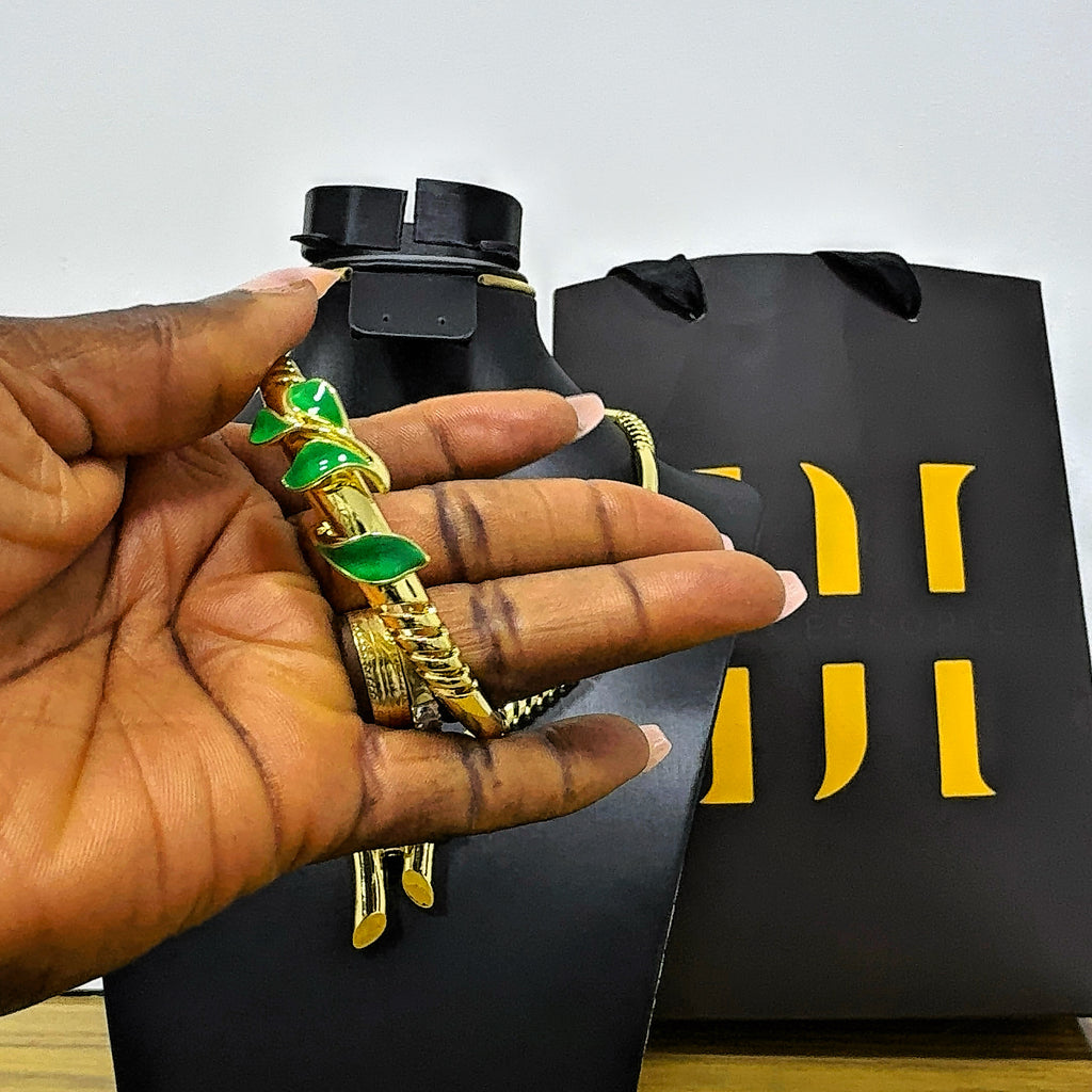 Royal 18K Gold-Plated Nigerian Owambe Jewelry Set