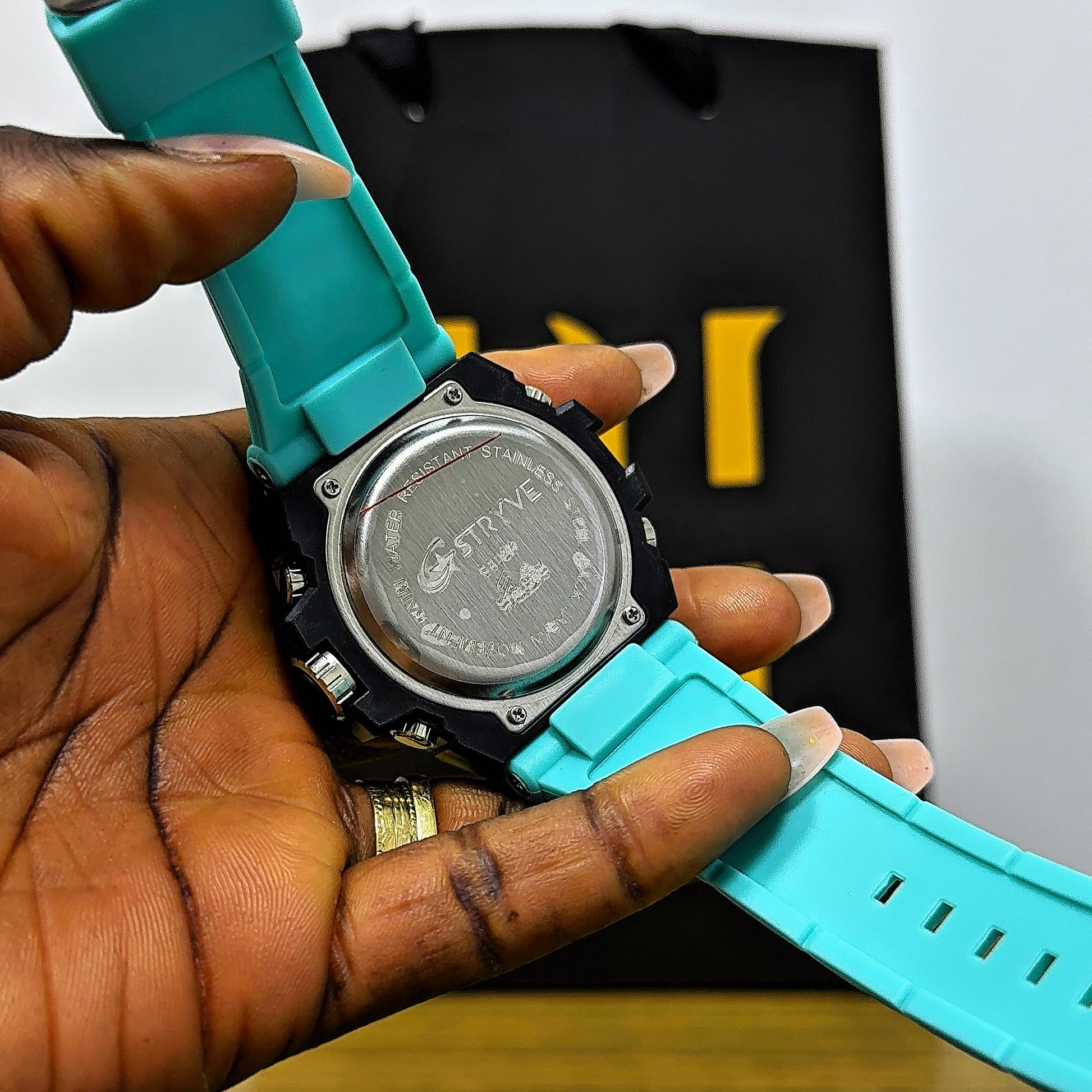 Blue Classic Stainless Steel Watch