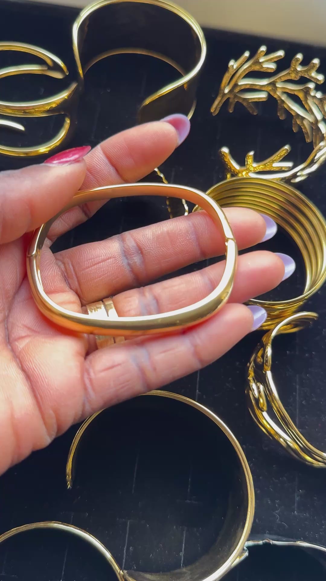Cherry 18K Gold-Plated Bangle