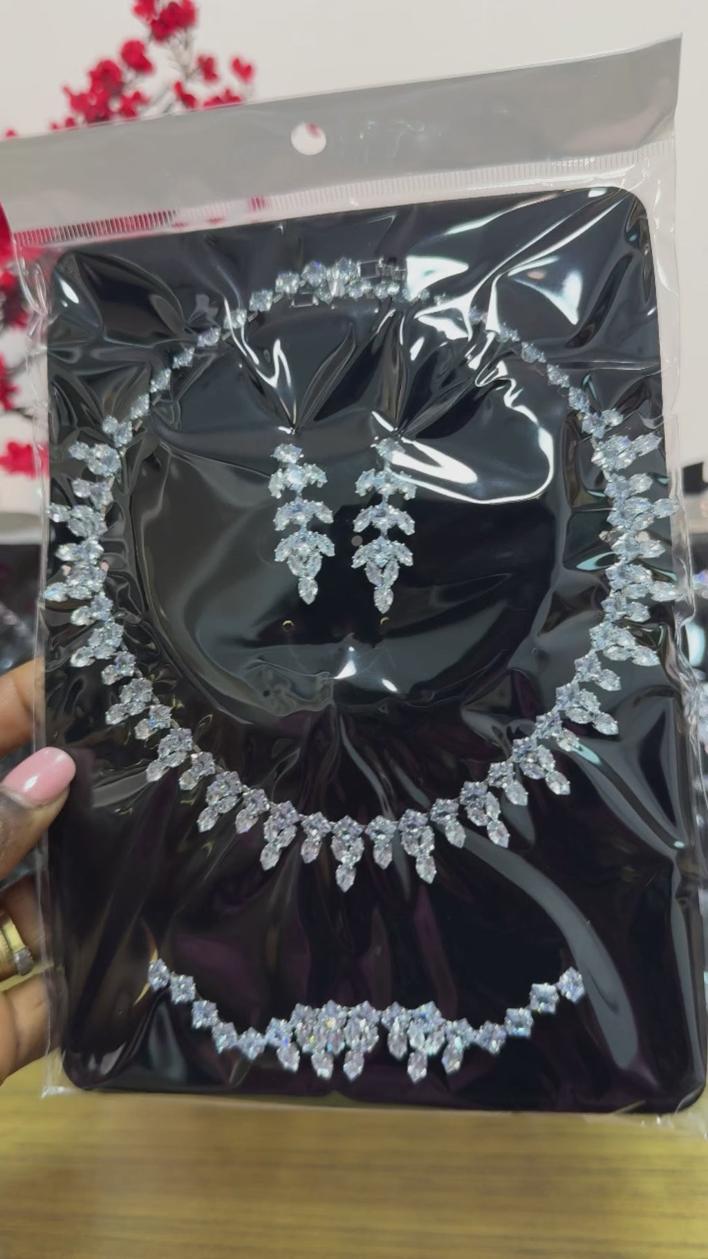 Cubic Zirconia Jewellery Set UK | 4 Piece Set - Necklace, Earrings, Ring & Bracelet 02