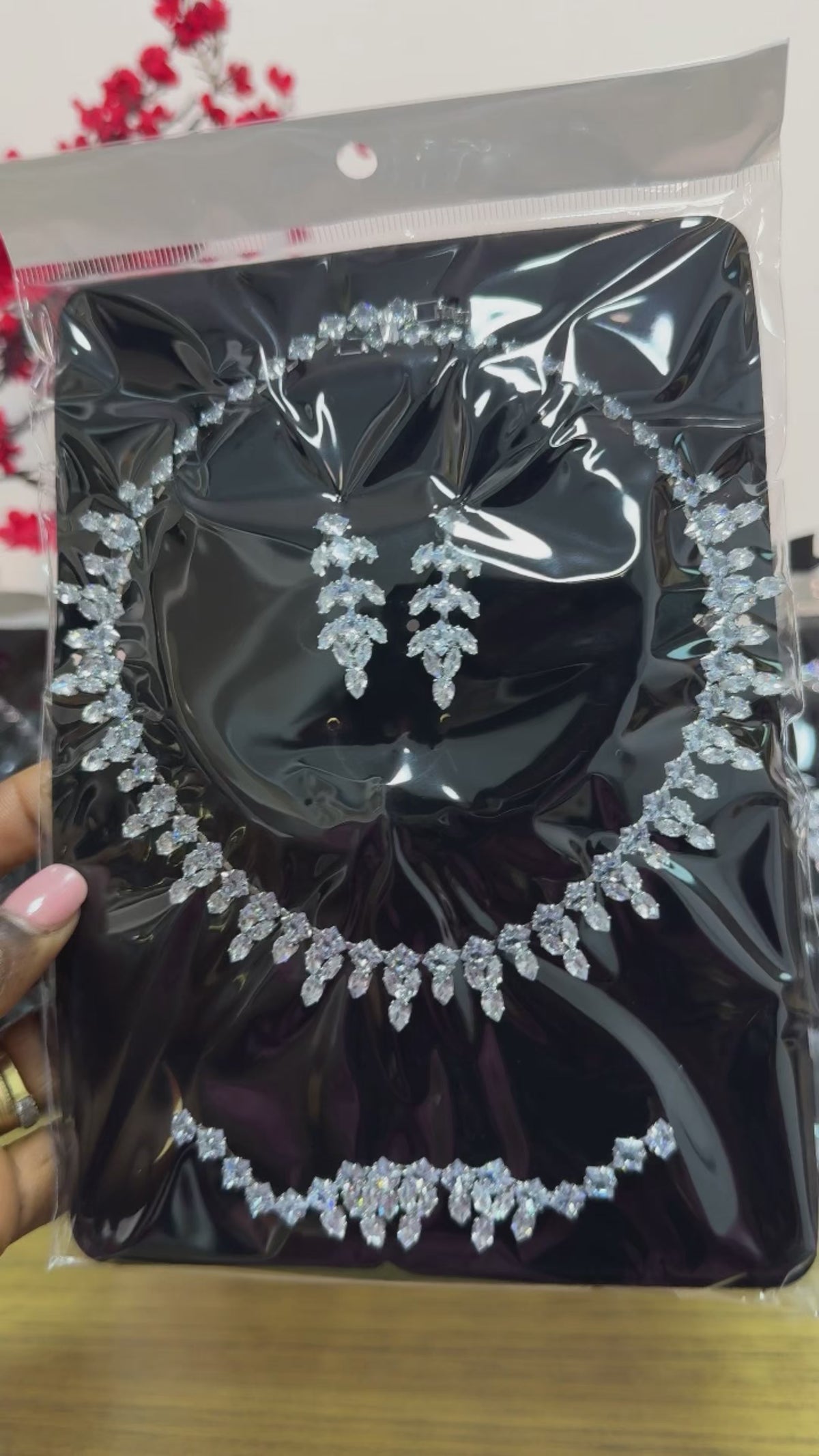 Cubic Zirconia Jewellery Set UK | 4 Piece Set - Necklace, Earrings, Ring & Bracelet 02