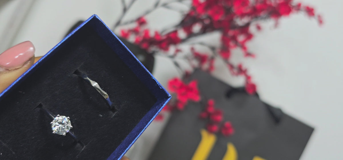 Adjustable Love Silver Wedding Ring Set1