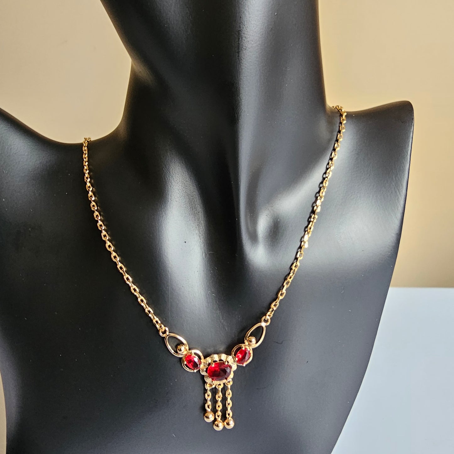 14k Gold Plated Red Set