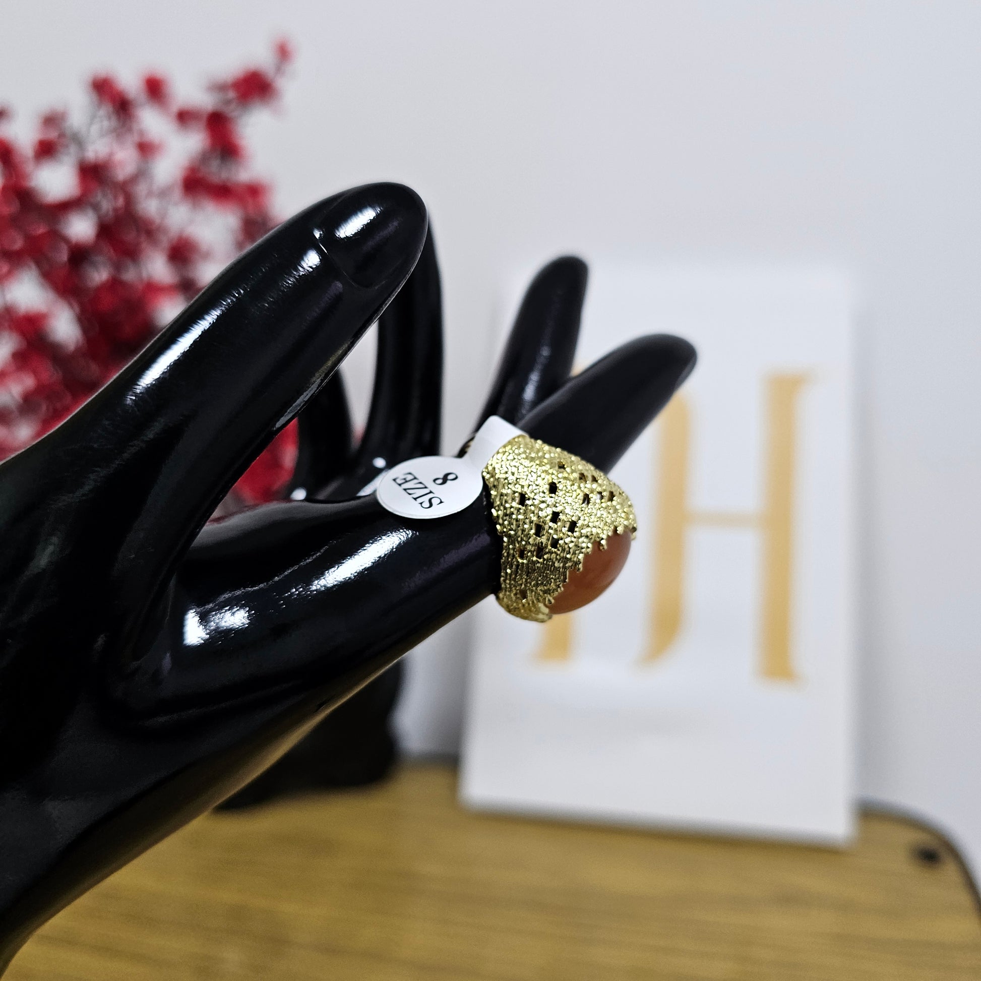 Elegant Gold Plated Adjustable Ring