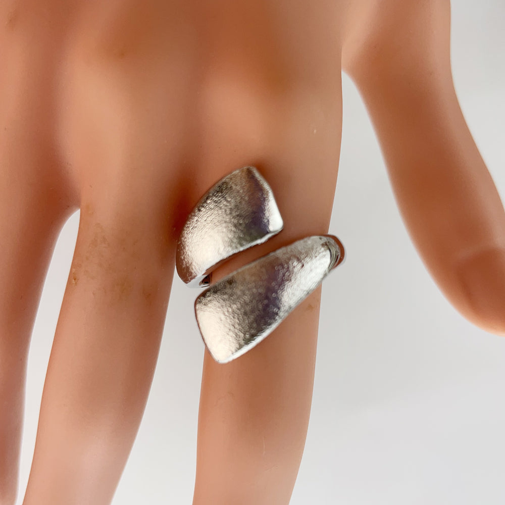 Square Crystal Adjustable Ring – Gold Plated Statement Sparkle