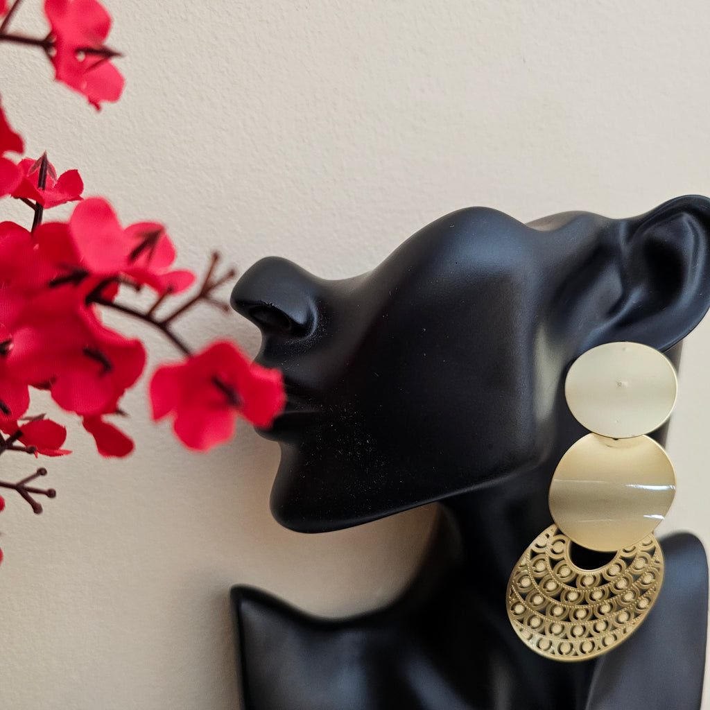 Ava Luxe – 18K Gold-Plated Multicolour Dangle Earrings