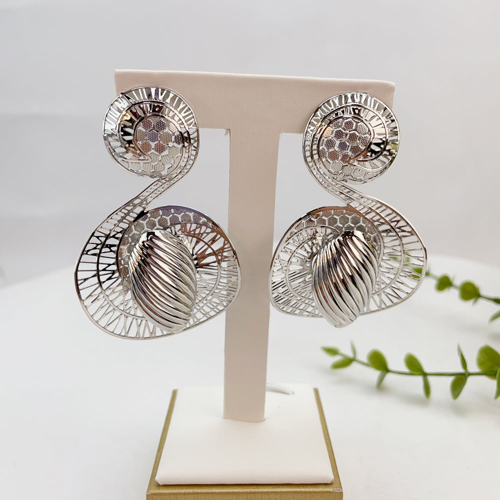 Maya Bold Gold-Plated Statement Earrings