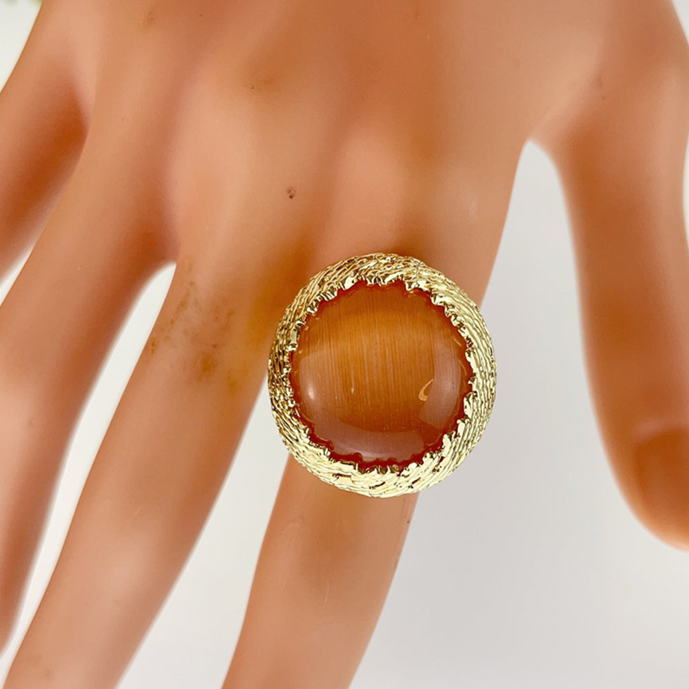 Elegant Gold Plated Adjustable Ring