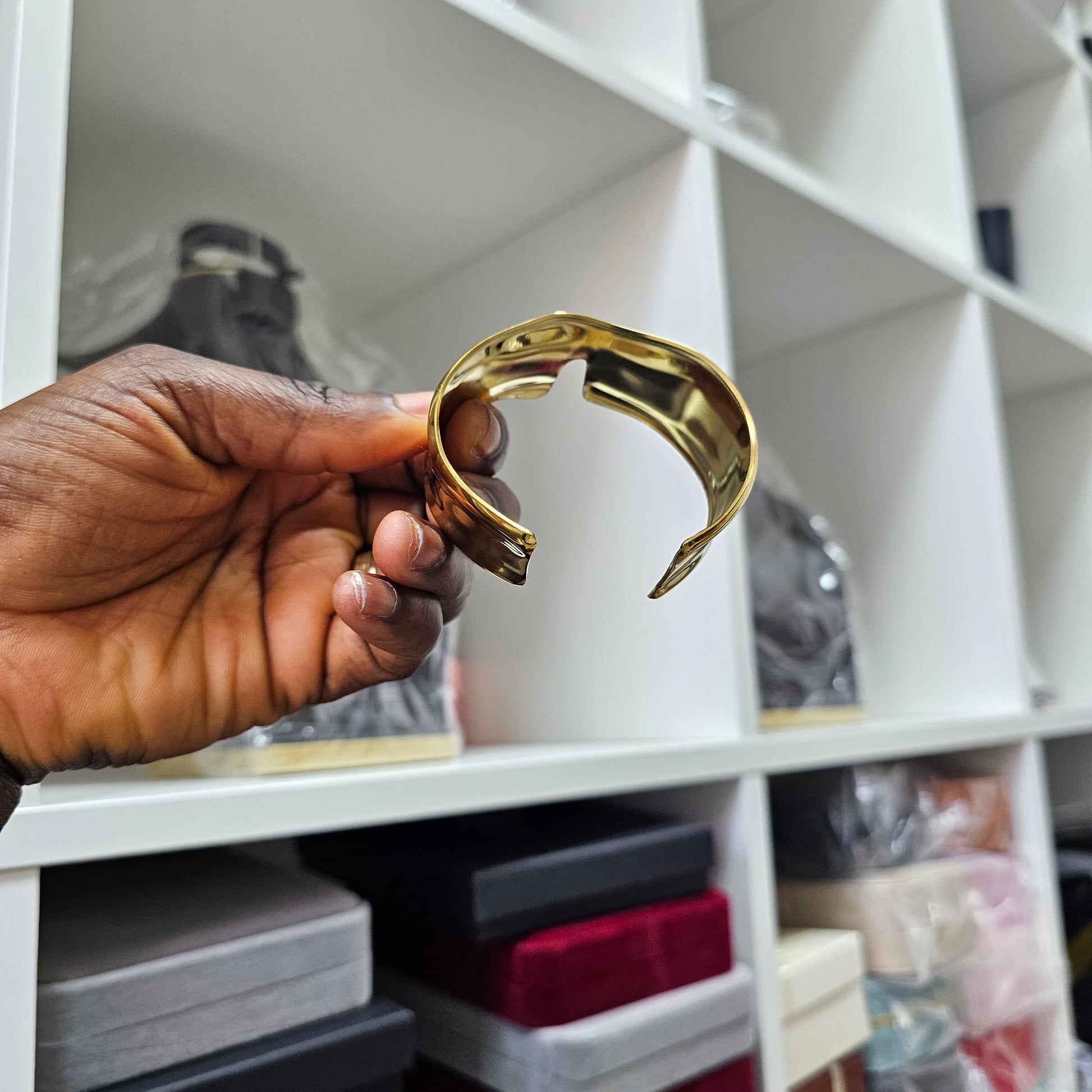 Premium Wide Gold Bangle | Bold Women’s Statement Piece