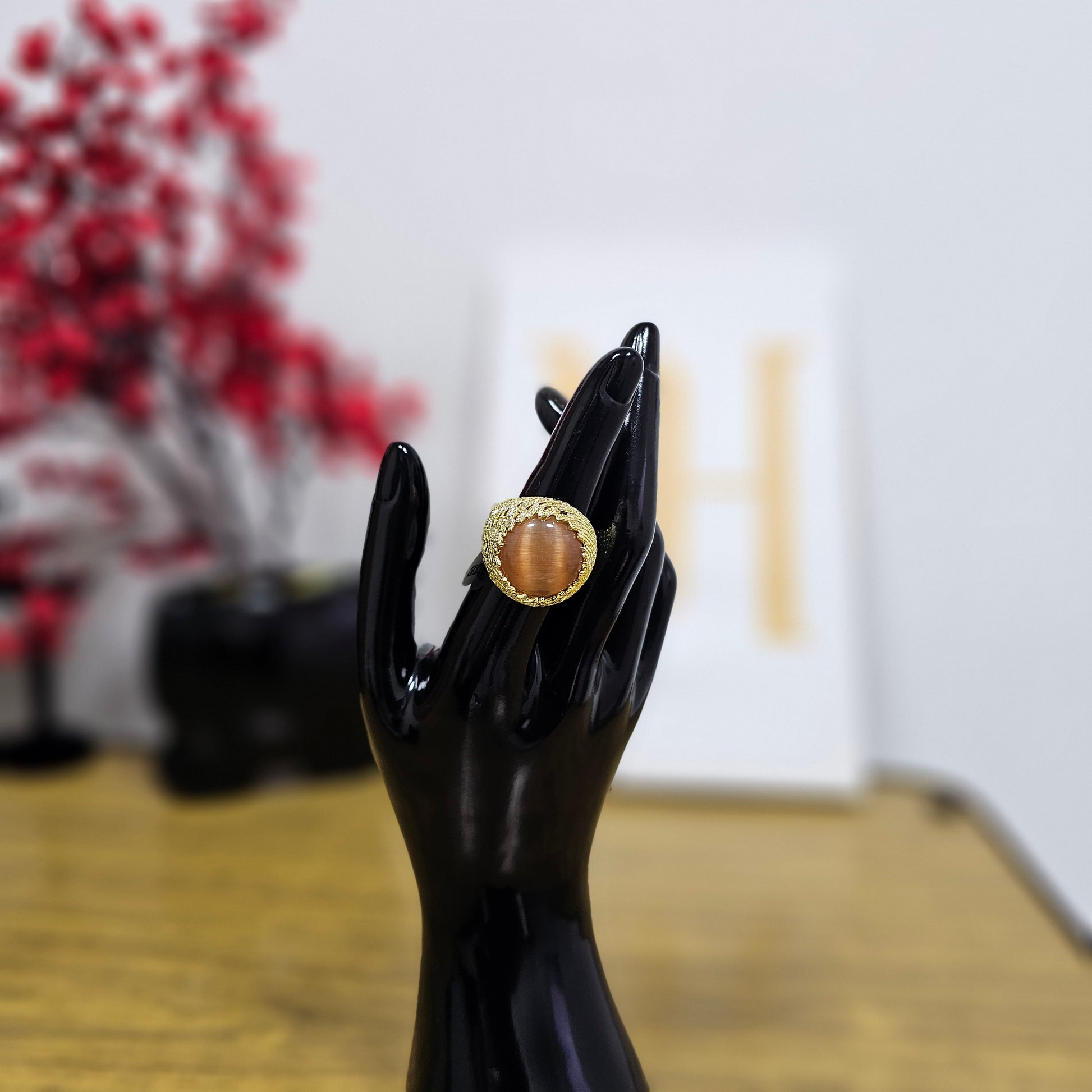 Elegant Gold Plated Adjustable Ring