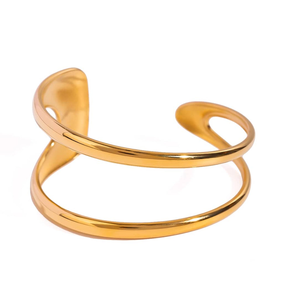 18K Gold-Plated Cuban Link Bangle
