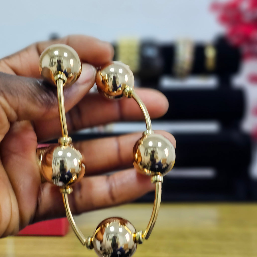 Premium Wide Gold Bangle | Bold Women's Statement Piece