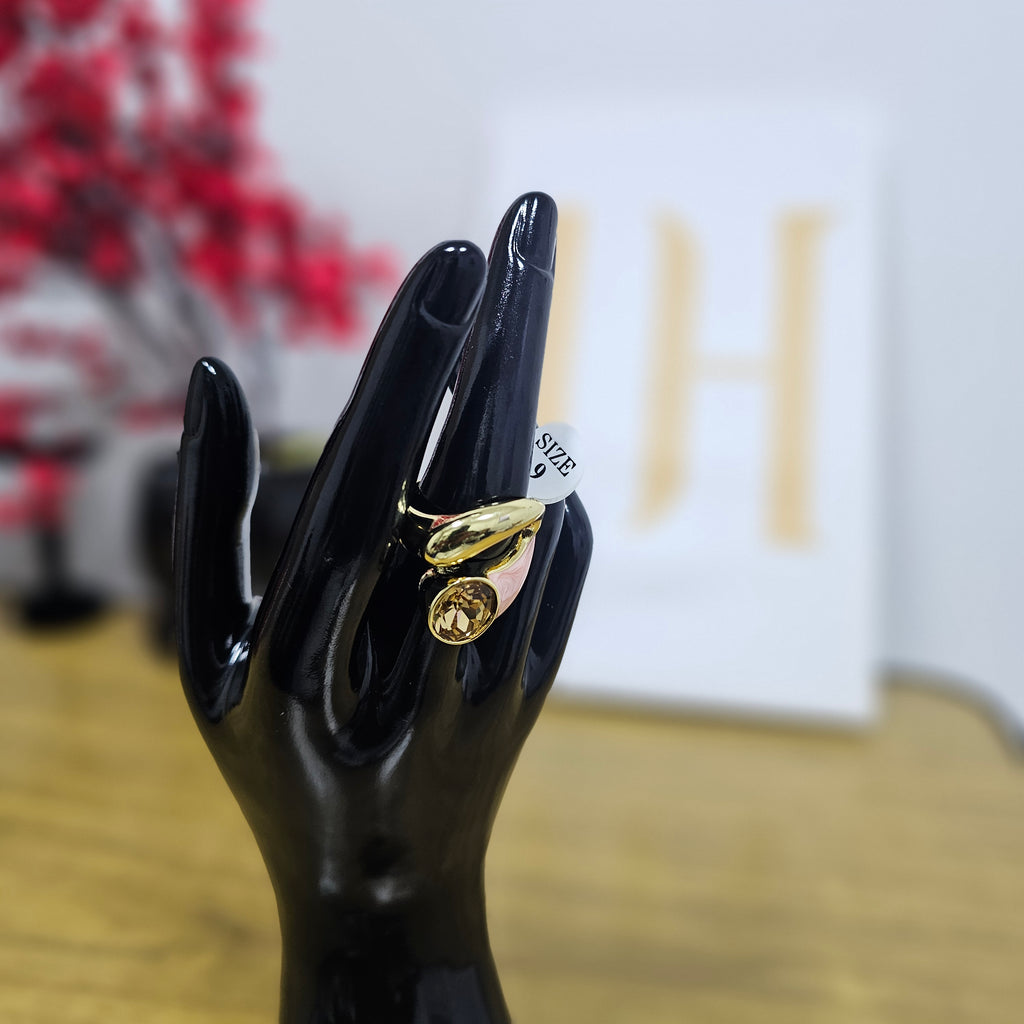 Adjustable Wave Ring – Gold Plated Unique Everyday Jewelery