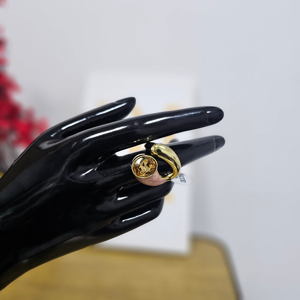 Adjustable Wave Ring – Gold Plated Unique Everyday Jewelery