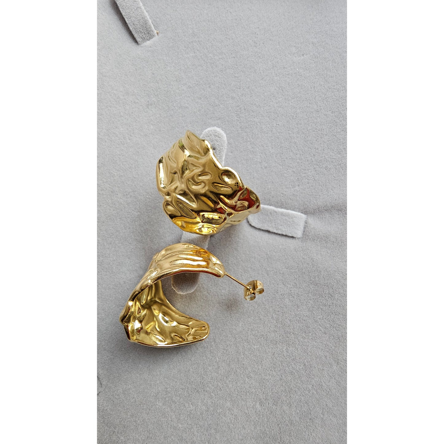 18K Gold-Plated Crossover Statement Earrings